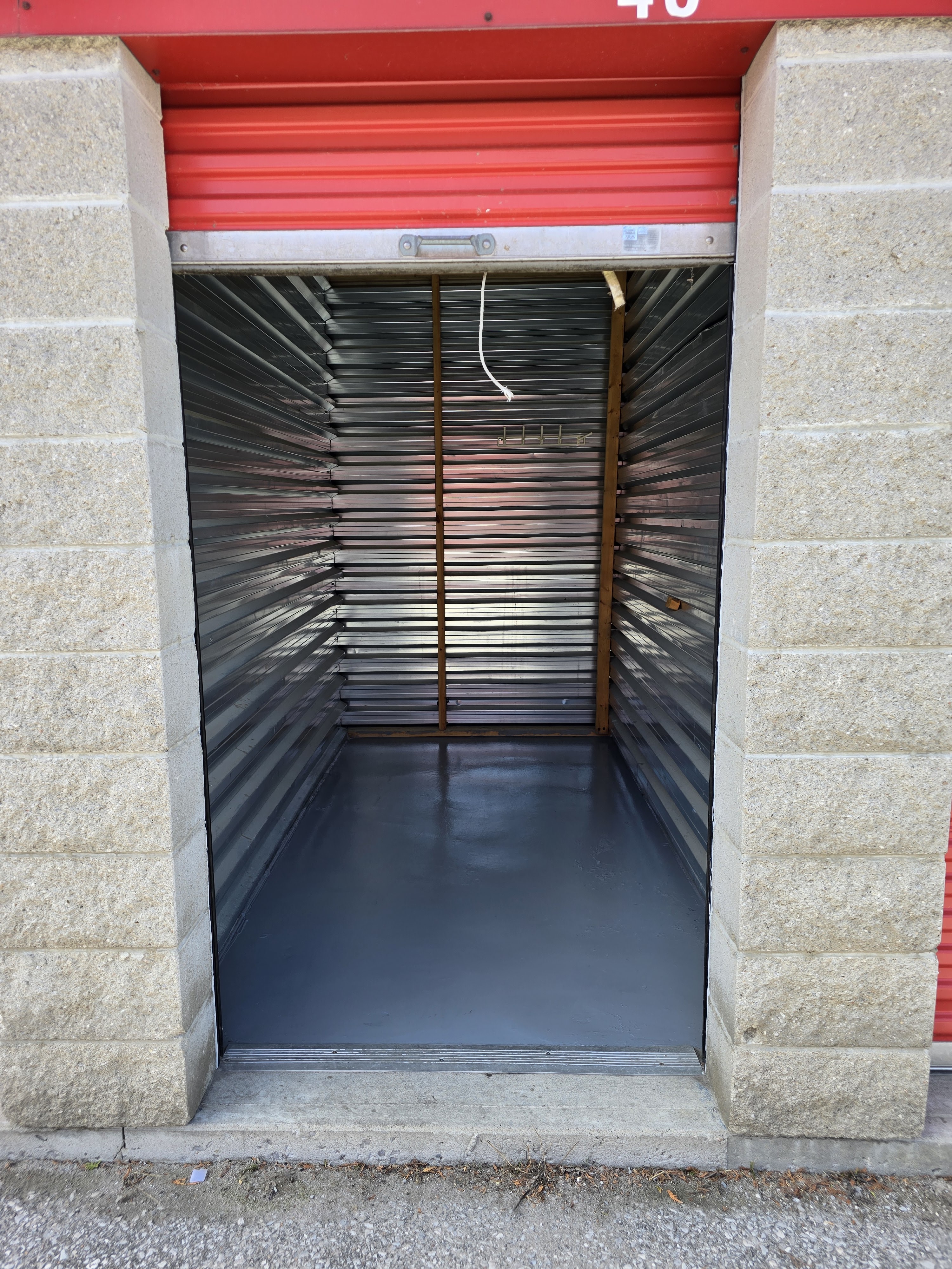5x10 storage unit interior at Norweld Storage Orillia